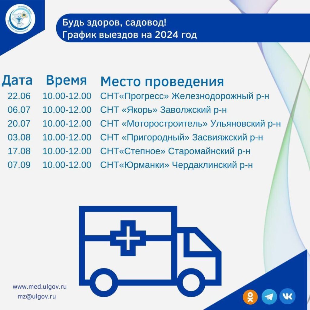 Медицинская акция проведёт обследование дачников в Ульяновской области