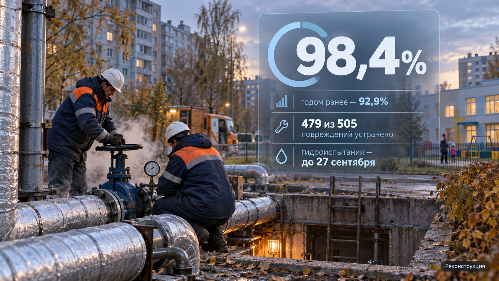 Готовность Ульяновска к отопительному сезону достигла 98,4 процента