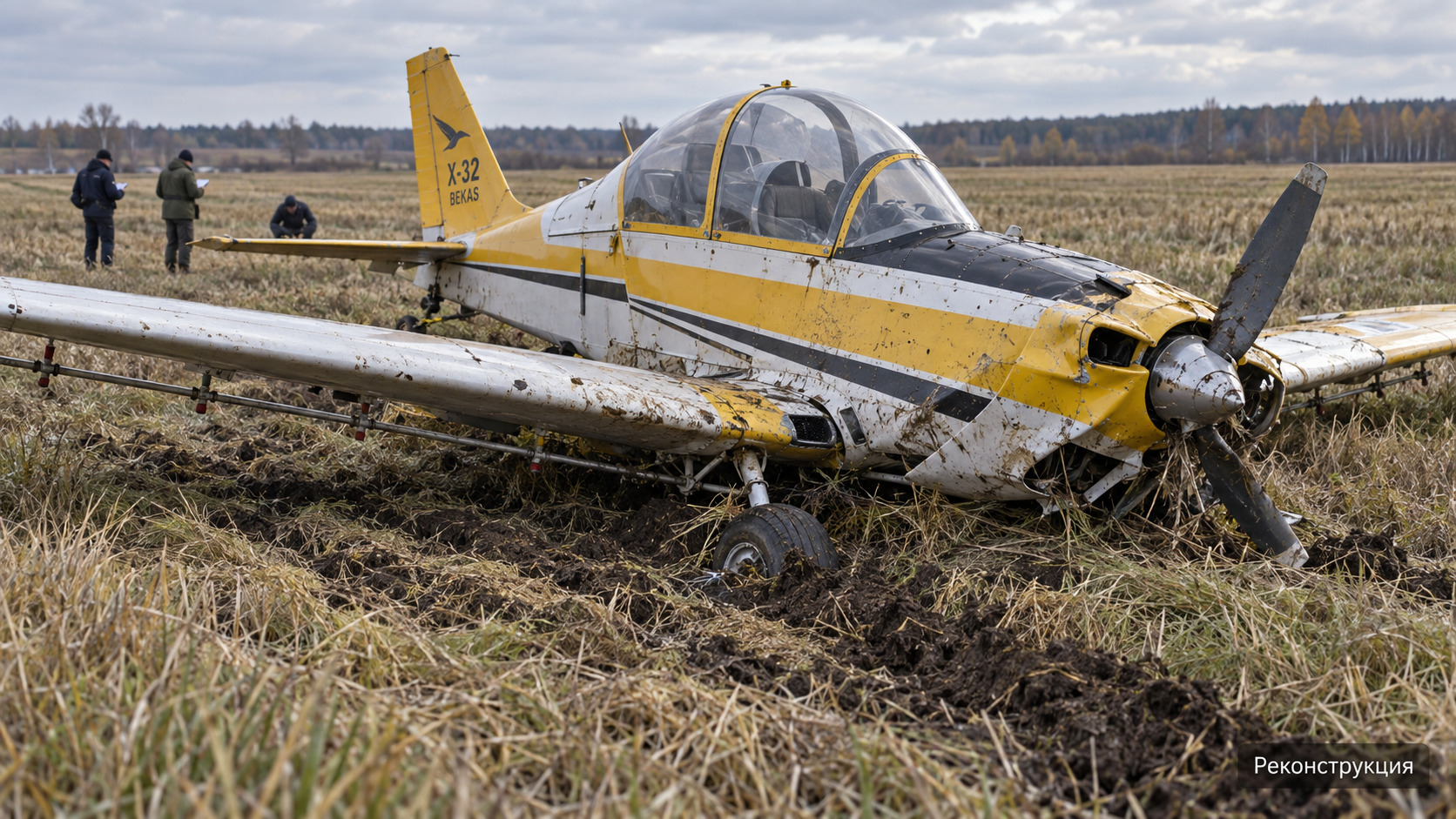 Крушение самолета Х-32 «Бекас» в Ульяновской области: пилот пострадал при падении в поле