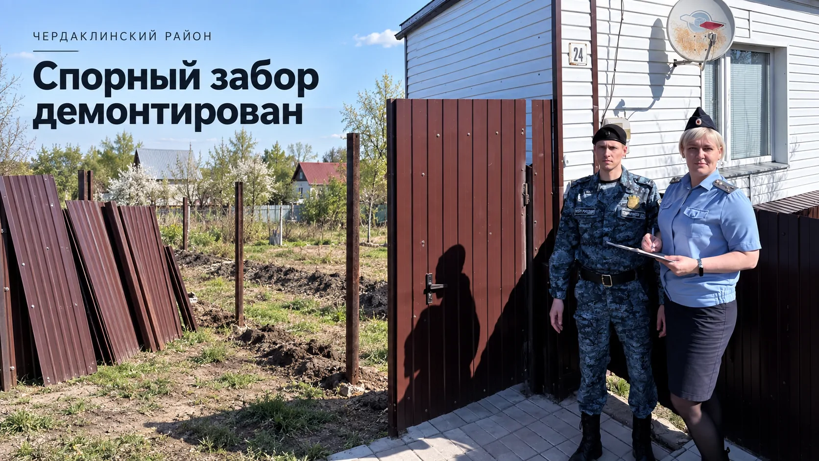 Житель Чердаклинского района снес спорное ограждение между участками после вмешательства приставов