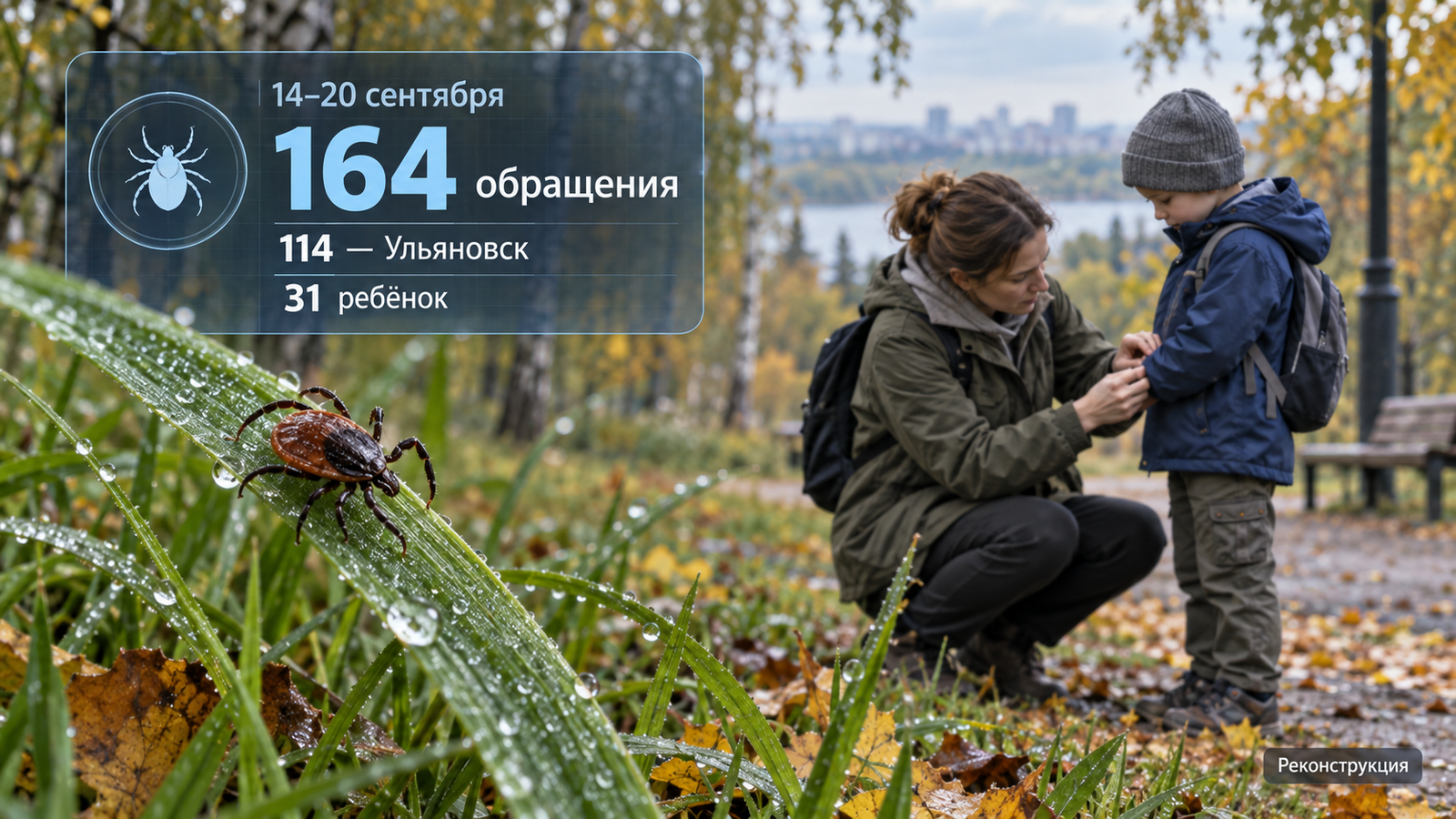 Более 160 жителей Ульяновской области пострадали от нападения клещей за семь дней