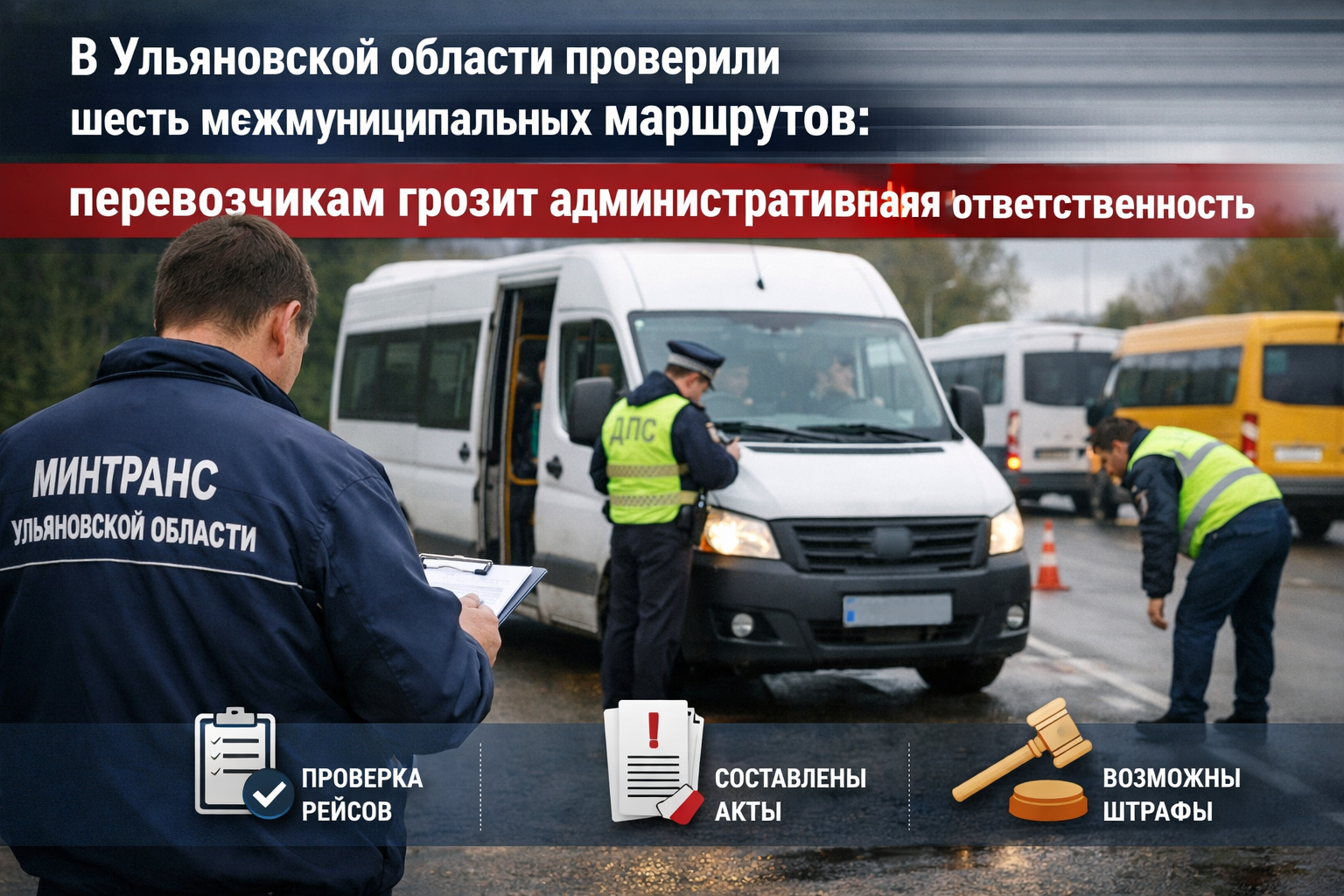 В Ульяновской области проверили шесть межмуниципальных маршрутов: перевозчикам грозит административная ответственность