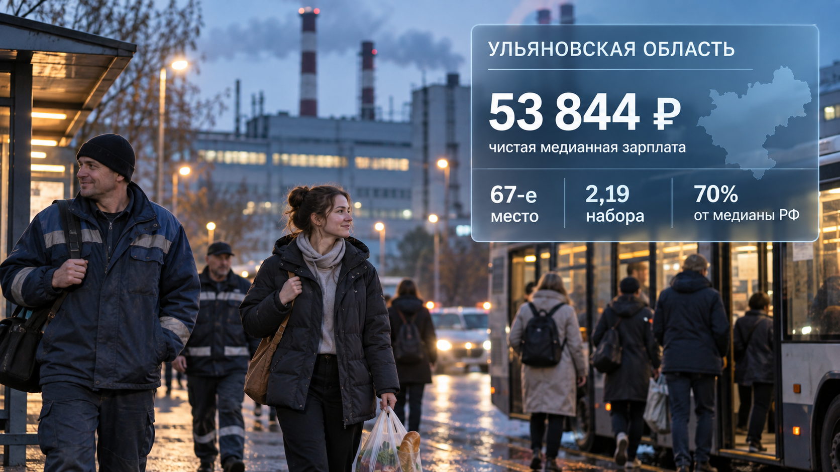 Половина работников Ульяновской области получает менее 53,8 тысячи рублей: регион на 67-м месте по доходам