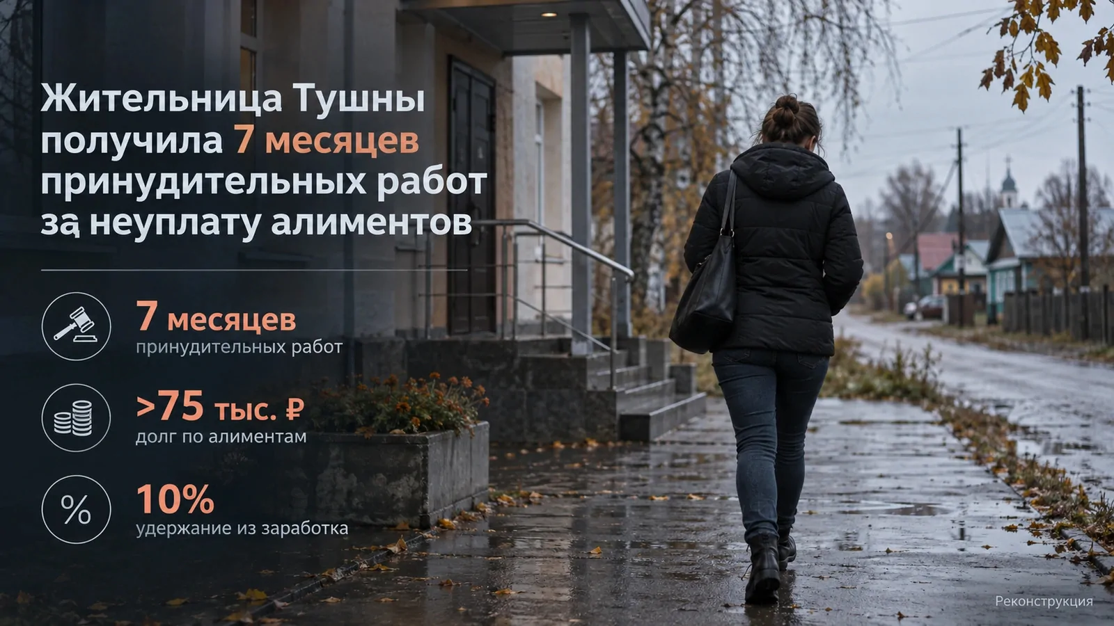 Жительницу села Тушна отправили на принудительные работы за долги по алиментам